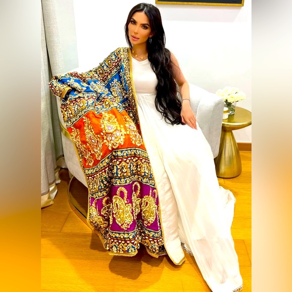 SRB9938 Faryal Makhdoom Sehrish B designer Memsaab UK Dupatta bridal anarkali - Picture 3 of 15